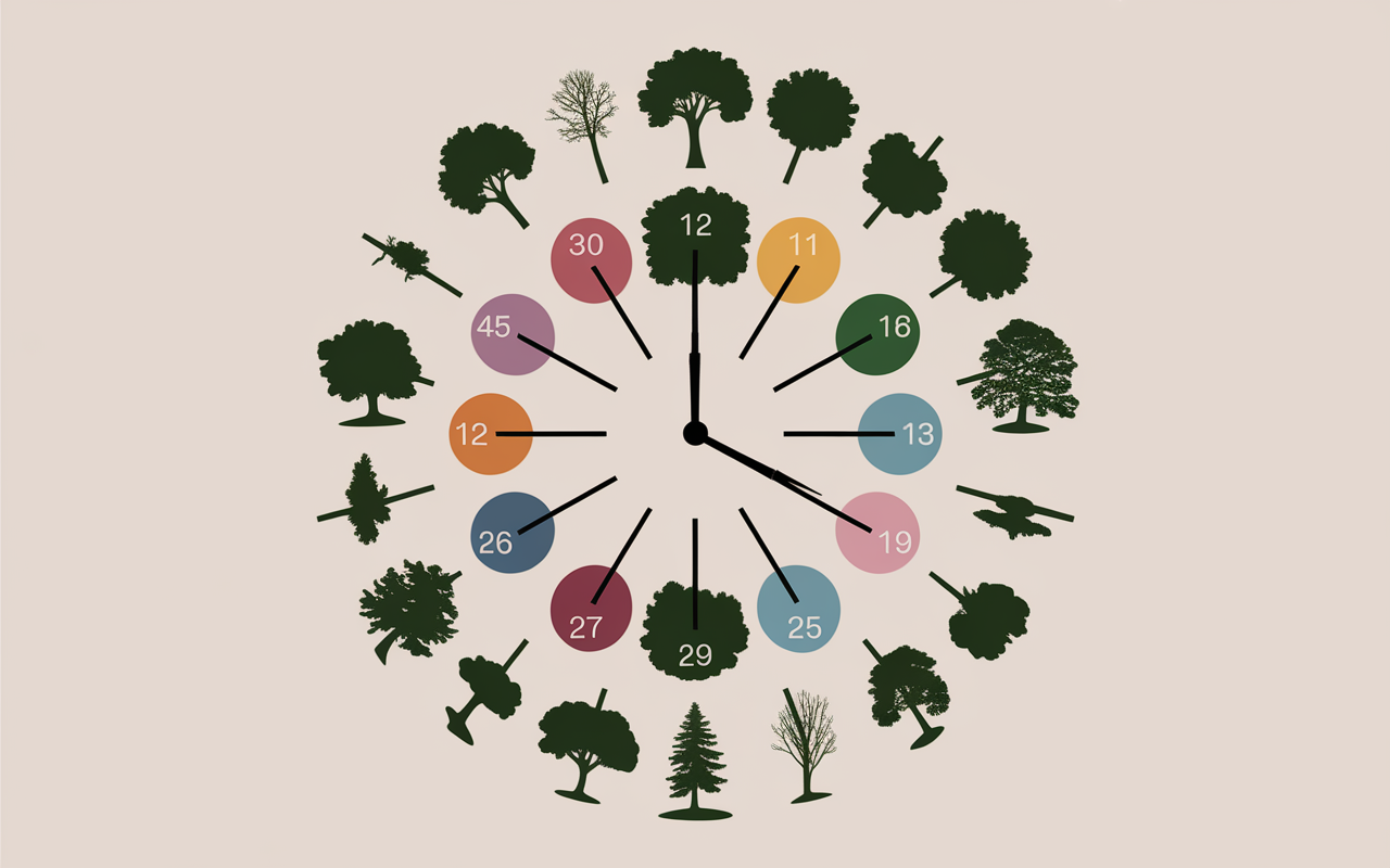 schema calendrier arbre naissance celtique 21 arbres