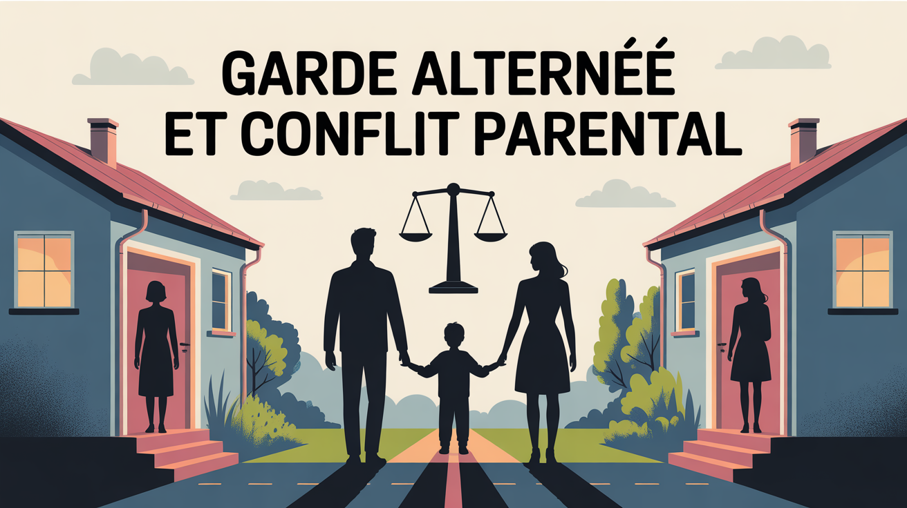 illustration garde alternée et conflit parental