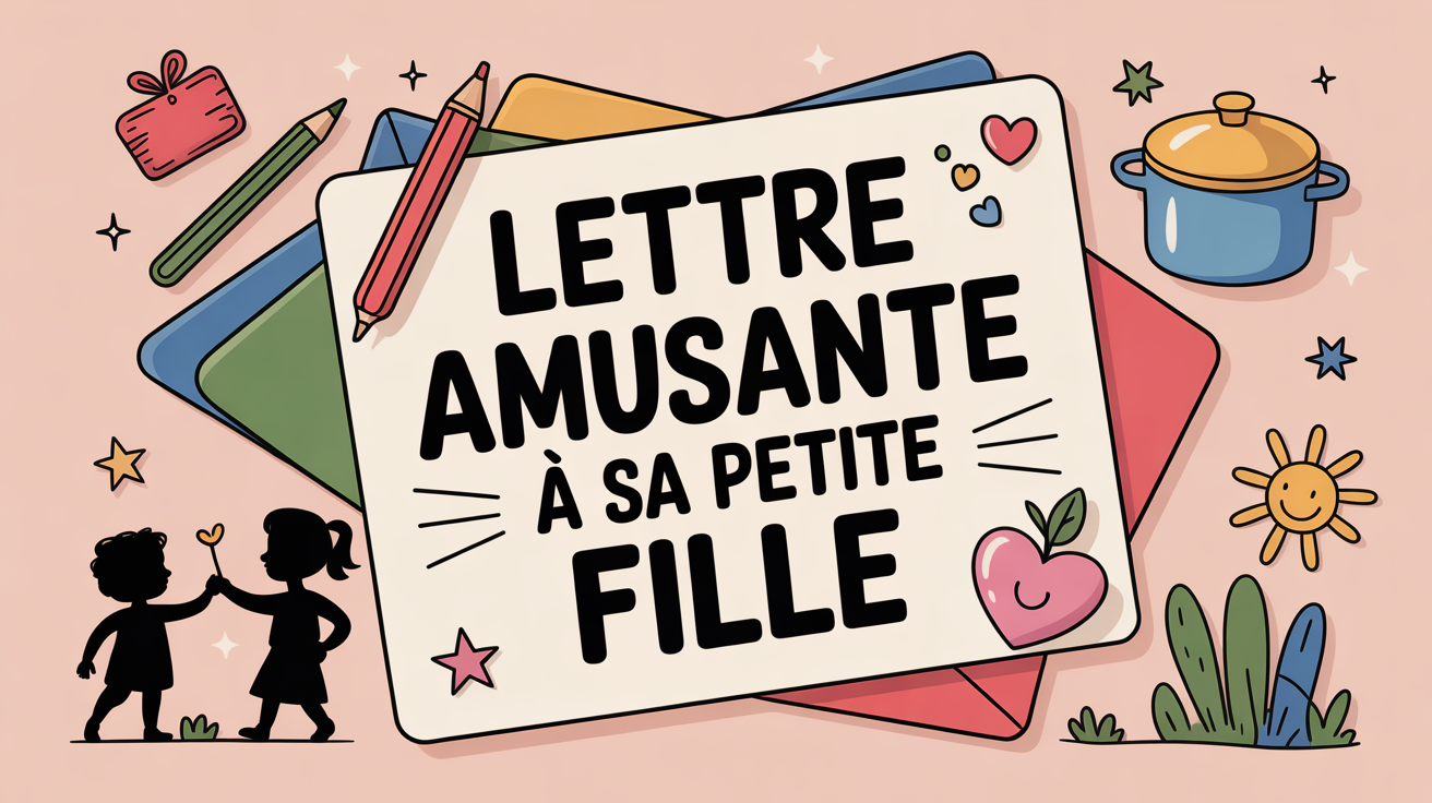 Lettre amusante à sa petite fille avec objets créatifs