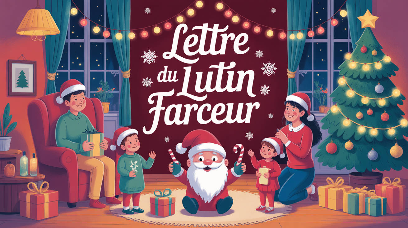 Lettre du lutin farceur magique en famille à Noël