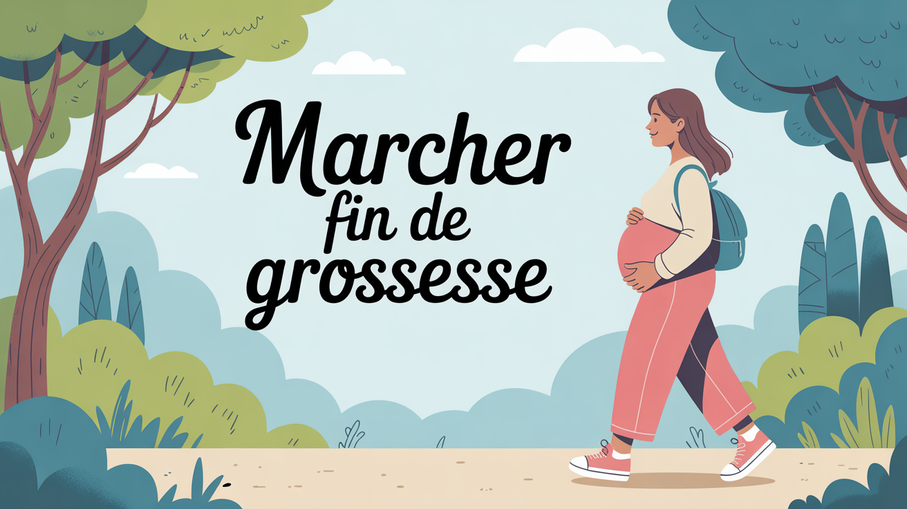Femme enceinte marche grossesse parc illustration