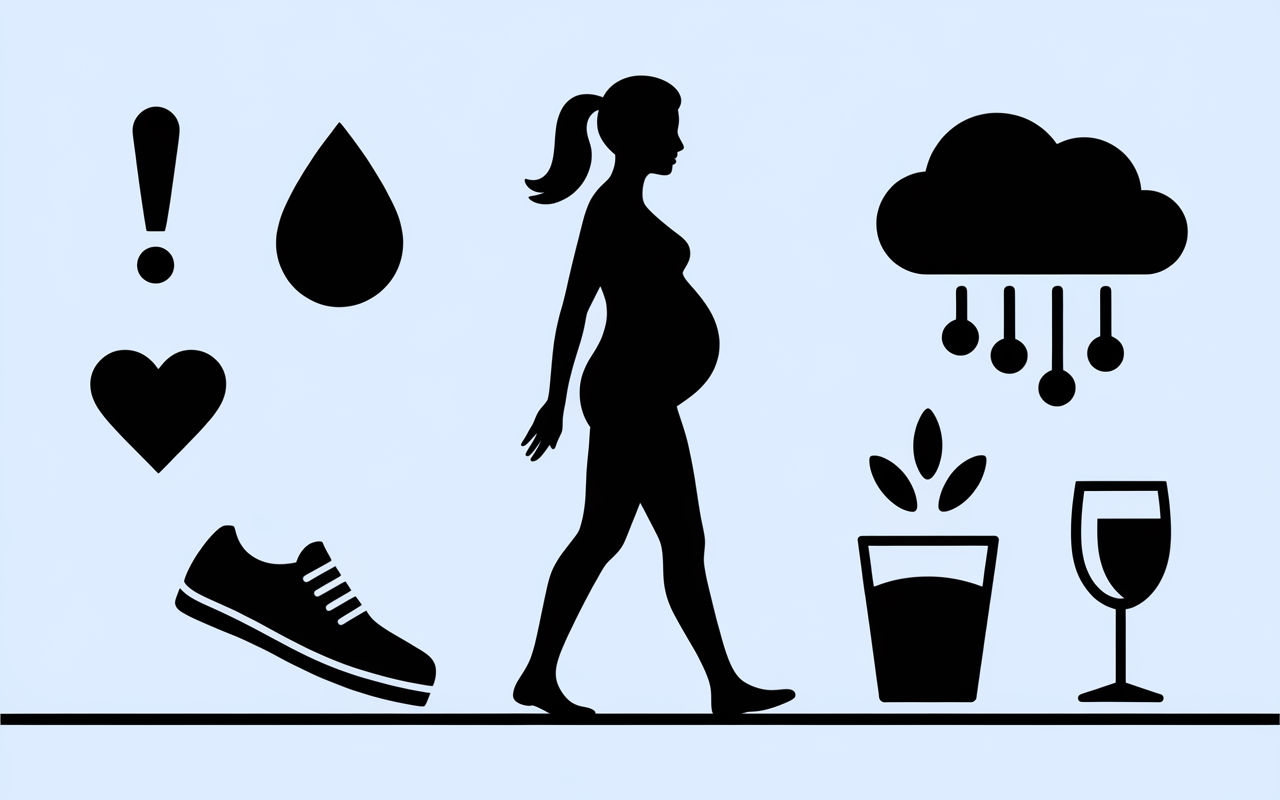 Alerte sécurité marche femme enceinte