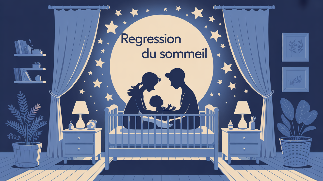 parents apaisant bébé régression sommeil nuit atmosphère douce