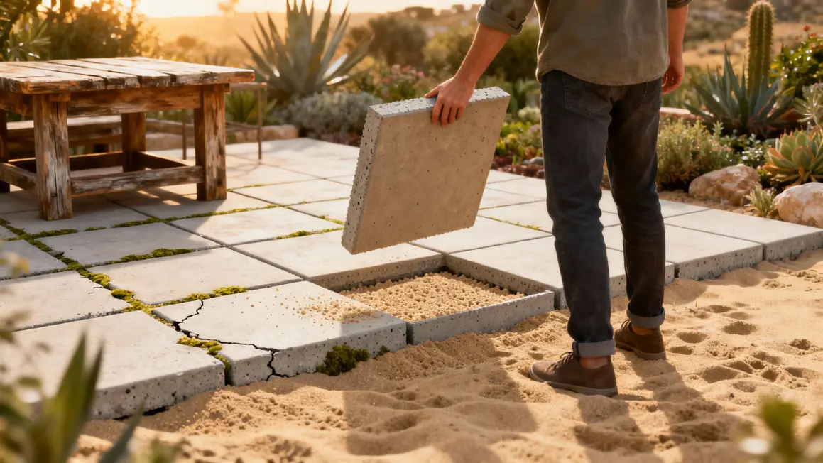 Modularité dalle sur sable terrasse petit prix