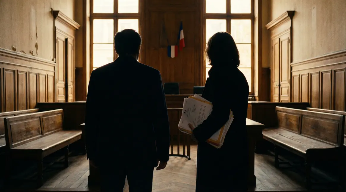 Parents au tribunal pour non-respect jugement familial