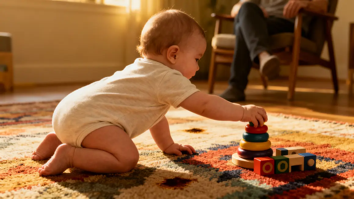 motricite bebe 1 an tapis eveil blocs moteurs anneaux supervision