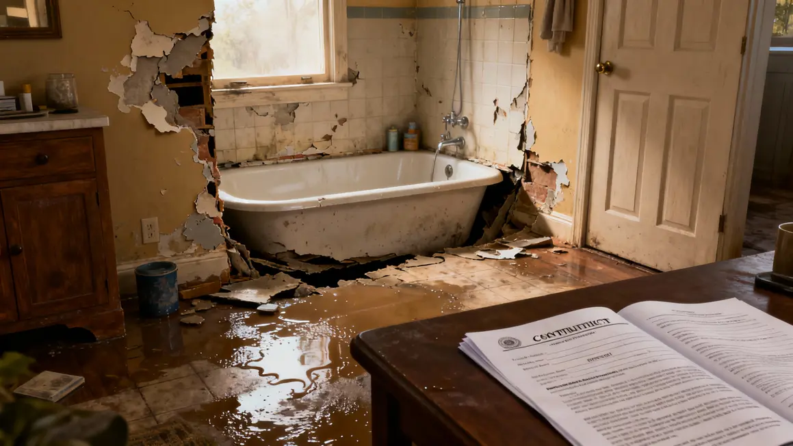 degat des eaux bac douche franchise plafond