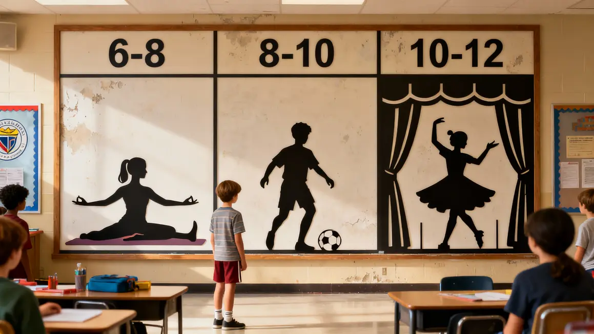 tableau activités périscolaires enfants 6 8 10 12 ans