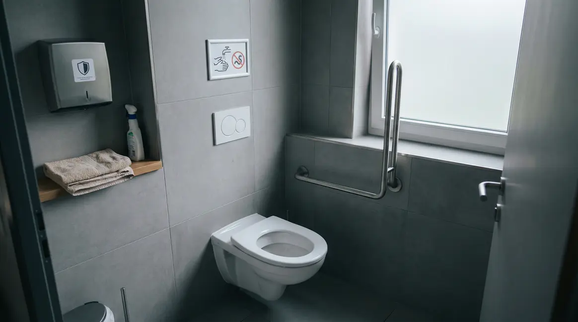 Toilettes modernes propres hygiène prévention vers