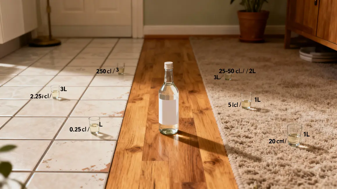 Dosage vinaigre blanc carrelage lino parquet moquette