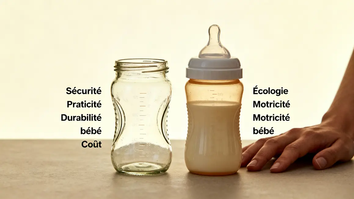 Tableau comparatif biberon verre et plastique selon six critères