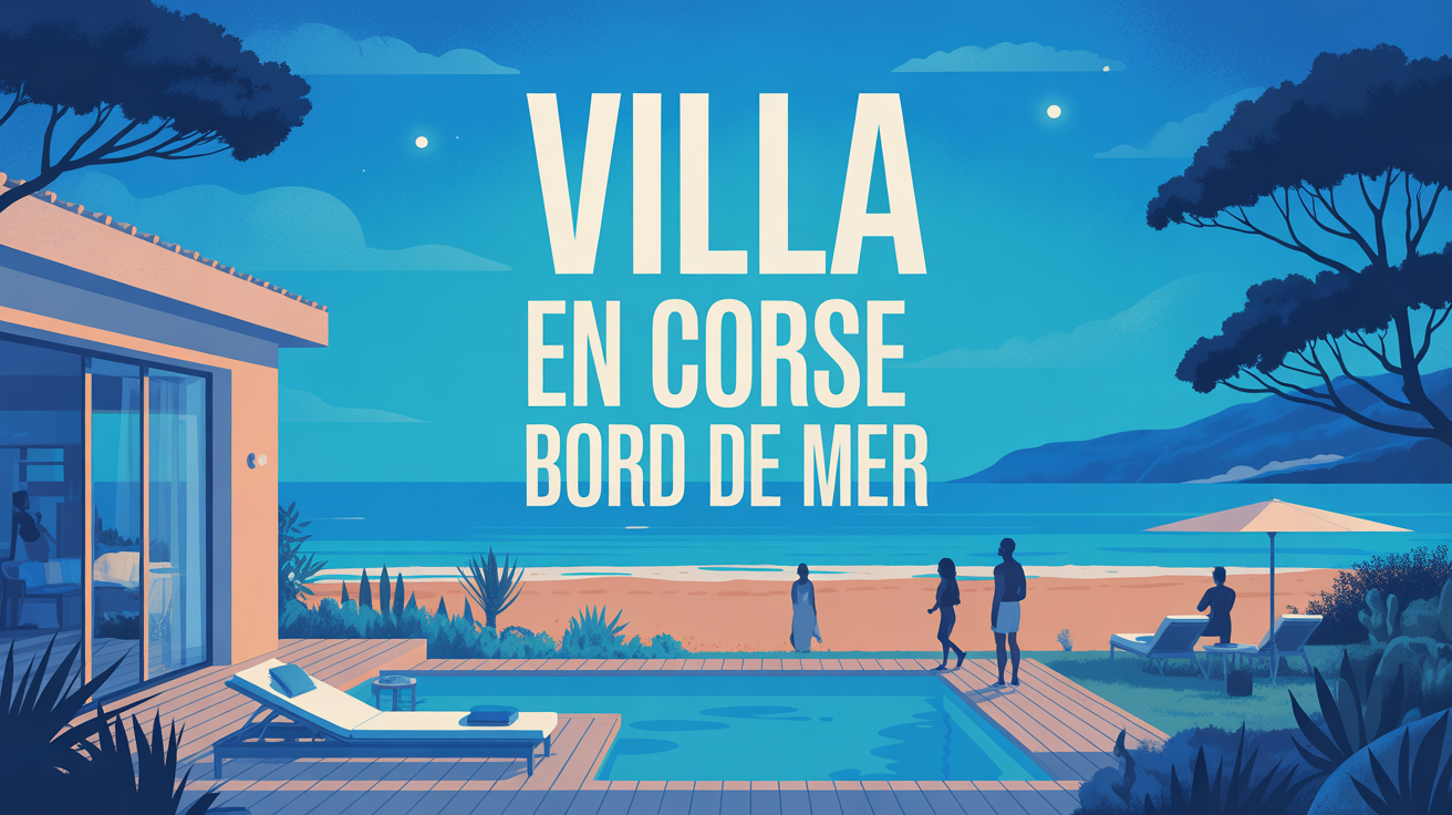 corse location villa bord de mer image villa moderne piscine plage