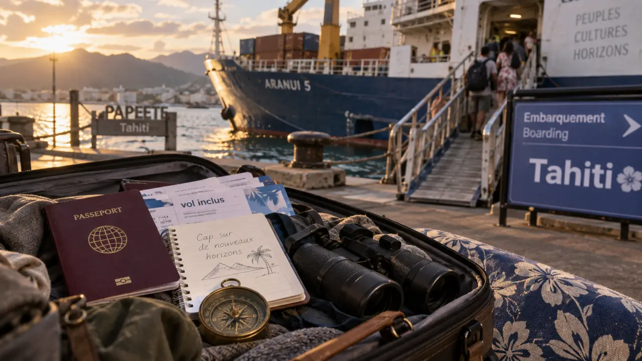 Croisière aranui vol inclus : valise et documents d’embarquement